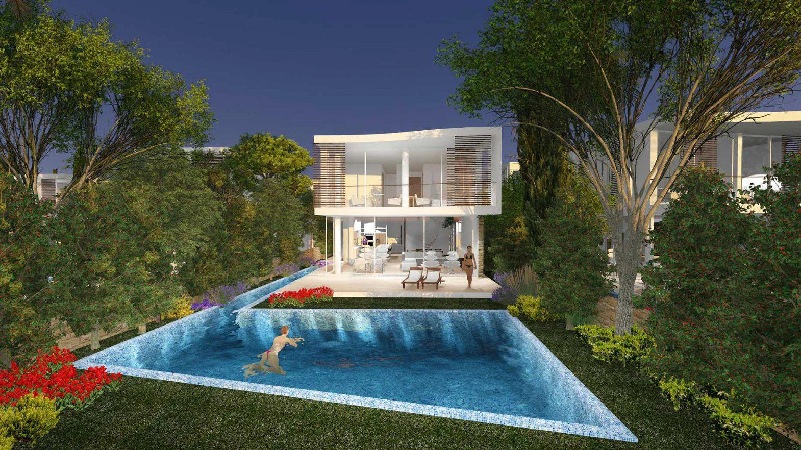 Закрытый комплекс вилл на берегу моря, Коралловый залив, Кипр