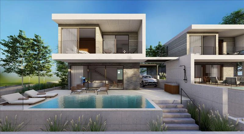 Новый комплекс меблированных вилл в спокойном районе, Кония, Кипр