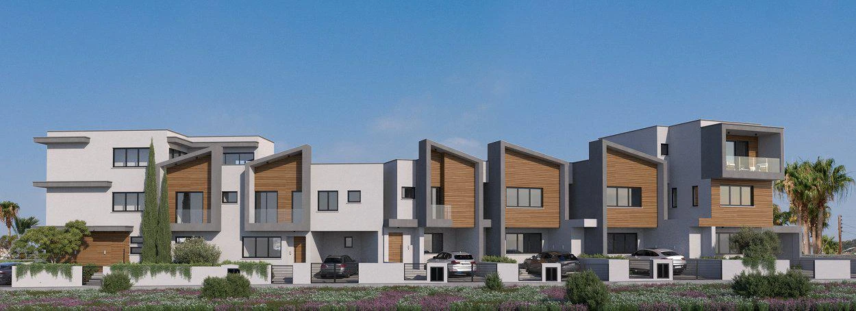Новый комплекс таунхаусов в престижном районе, Ороклини, Кипр Новый комплекс таунхаусов в престижном районе, Ороклини, Кипр