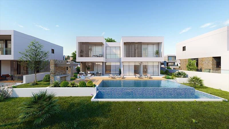 Новый комплекс вилл на первой линии у моря, Пафос, Кипр