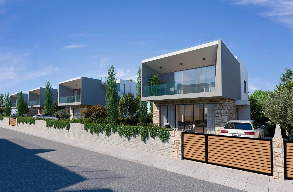 Комплекс вилл с панорамным видом рядом с пляжем, Хлорака, Кипр