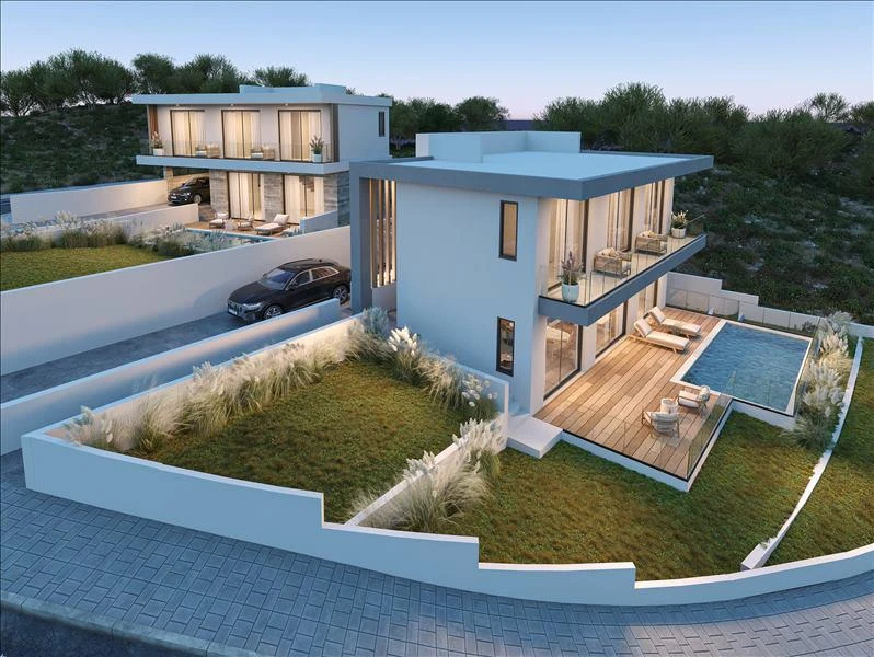 Комплекс вилл с бассейнами и панорамным видом, Пейя, Кипр