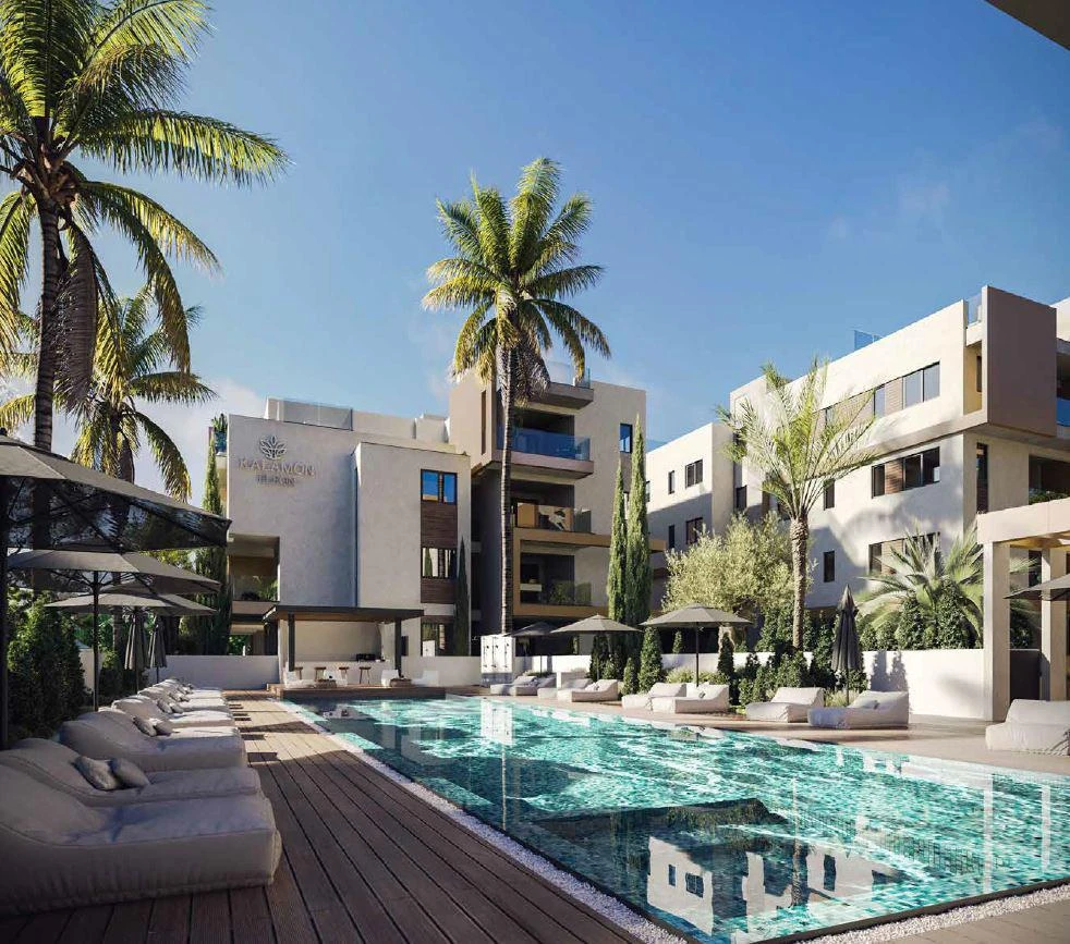 Новая закрытая резиденция с бассейнами и зелеными зонами рядом с побережьем и центром Ларнаки, Ливадия, Кипр Новая закрытая резиденция с бассейнами и зелеными зонами рядом с побережьем и центром Ларнаки, Ливадия, Кипр