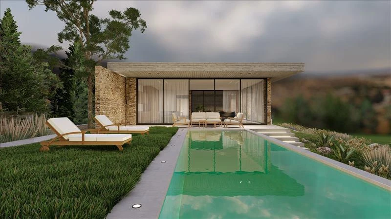 Новая вилла с бассейном и панорамным видом, Арму, Кипр