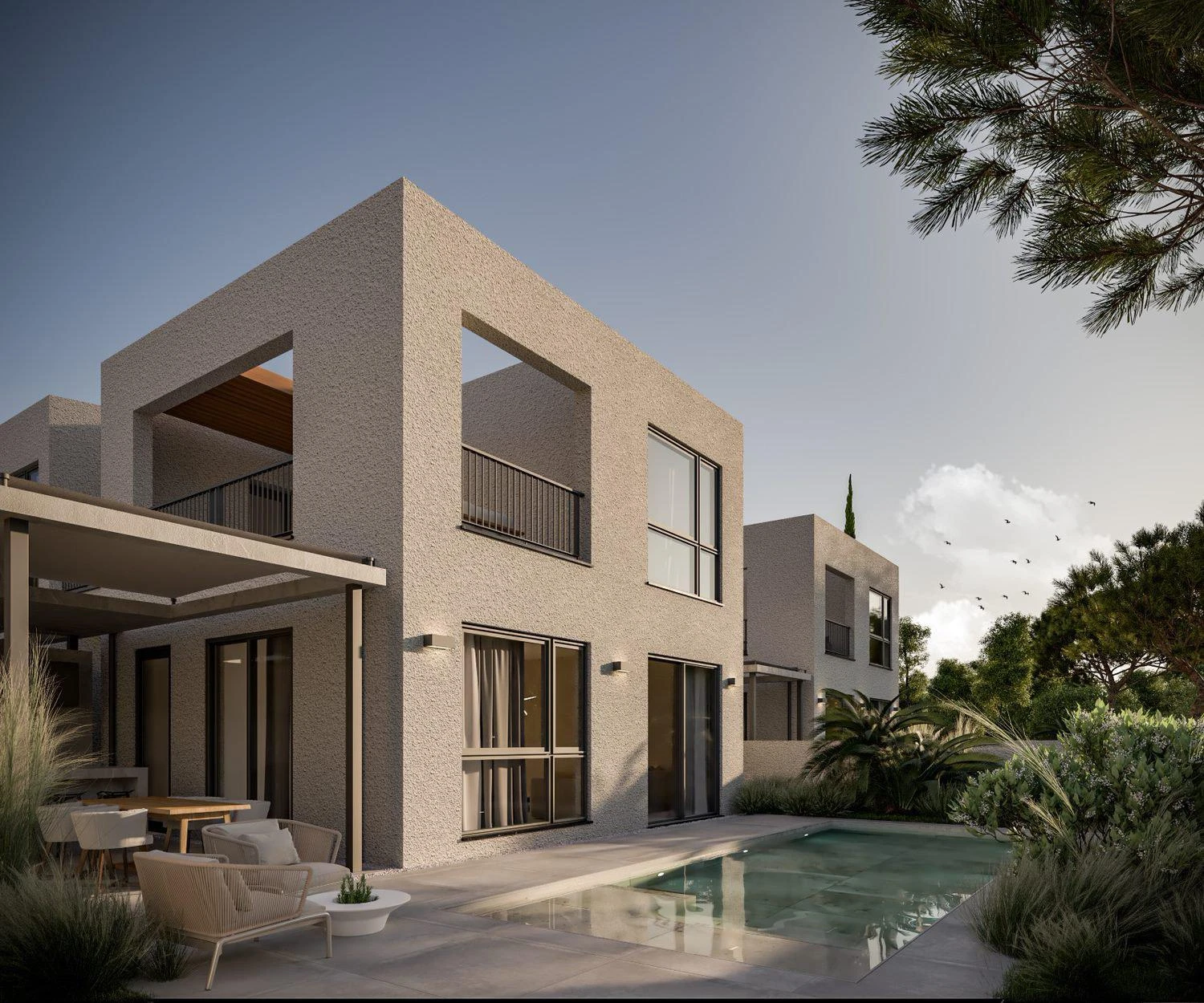 Новый комплекс вилл с бассейнами и садами, Кисонерга, Кипр