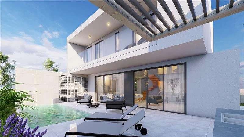 Новый комплекс меблированных вилл с бассейном, Героскипу, Кипр