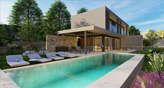 Новый комплекс вилл с панорамным видом в престижном районе, Кония, Кипр