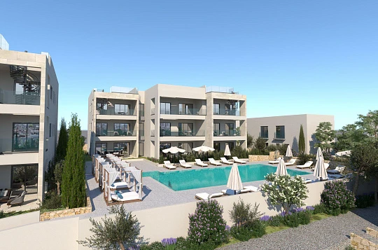 Закрытая резиденция с бассейном, спа и зелеными зонами в 500 метрах от пляжа, Каппарис, Кипр