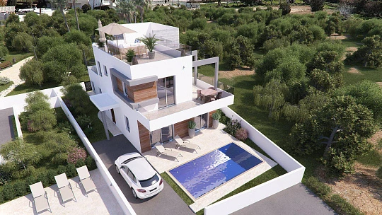 Новая резиденция с бассейном и тренажерным залом в центре Пафоса, Кипр