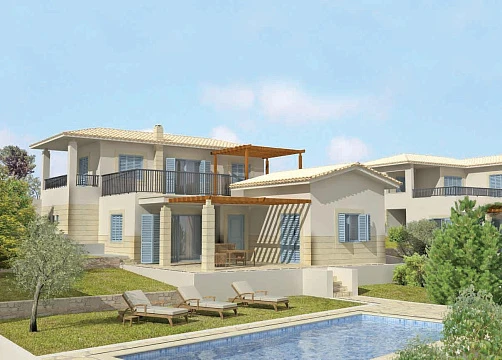 Комплекс вилл с бассейнами и террасами на крыше рядом с морем, Марони, Кипр
