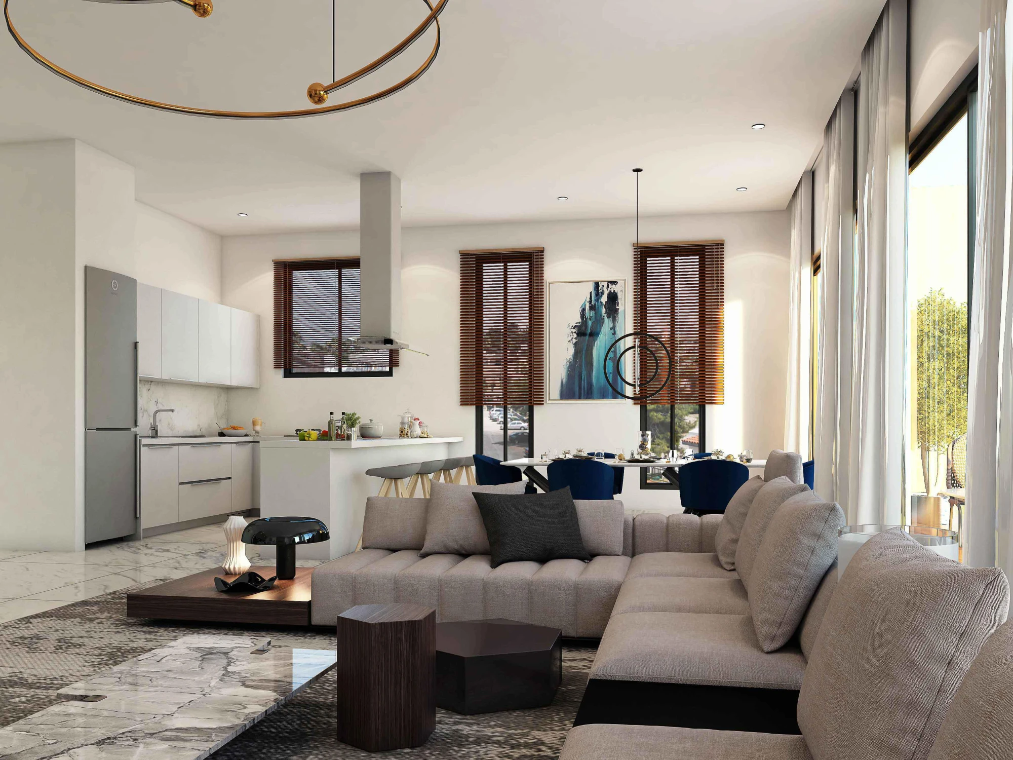 Двухуровневые апартаменты в 30 метрах от пляжа и рядом с центром Пафоса, Кипр