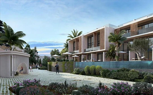 Новая резиденция с бассейнами, пляжным клубом и спа на первой линии у моря, Эсентепе, Северный Кипр