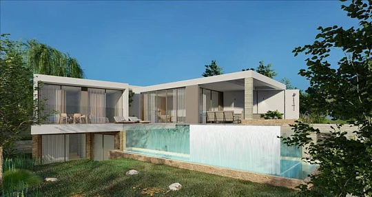 Новый комплекс вилл с бассейнами и панорамными видами, Кония, Кипр