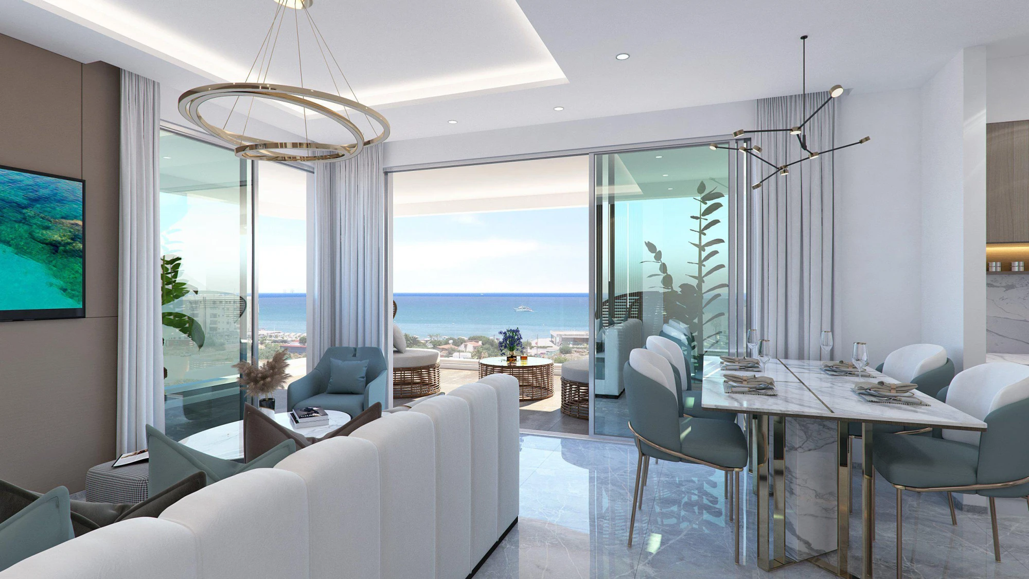 Новая резиденция с прямым выходом на пляж, Ларнака, Кипр Новая резиденция с прямым выходом на пляж, Ларнака, Кипр