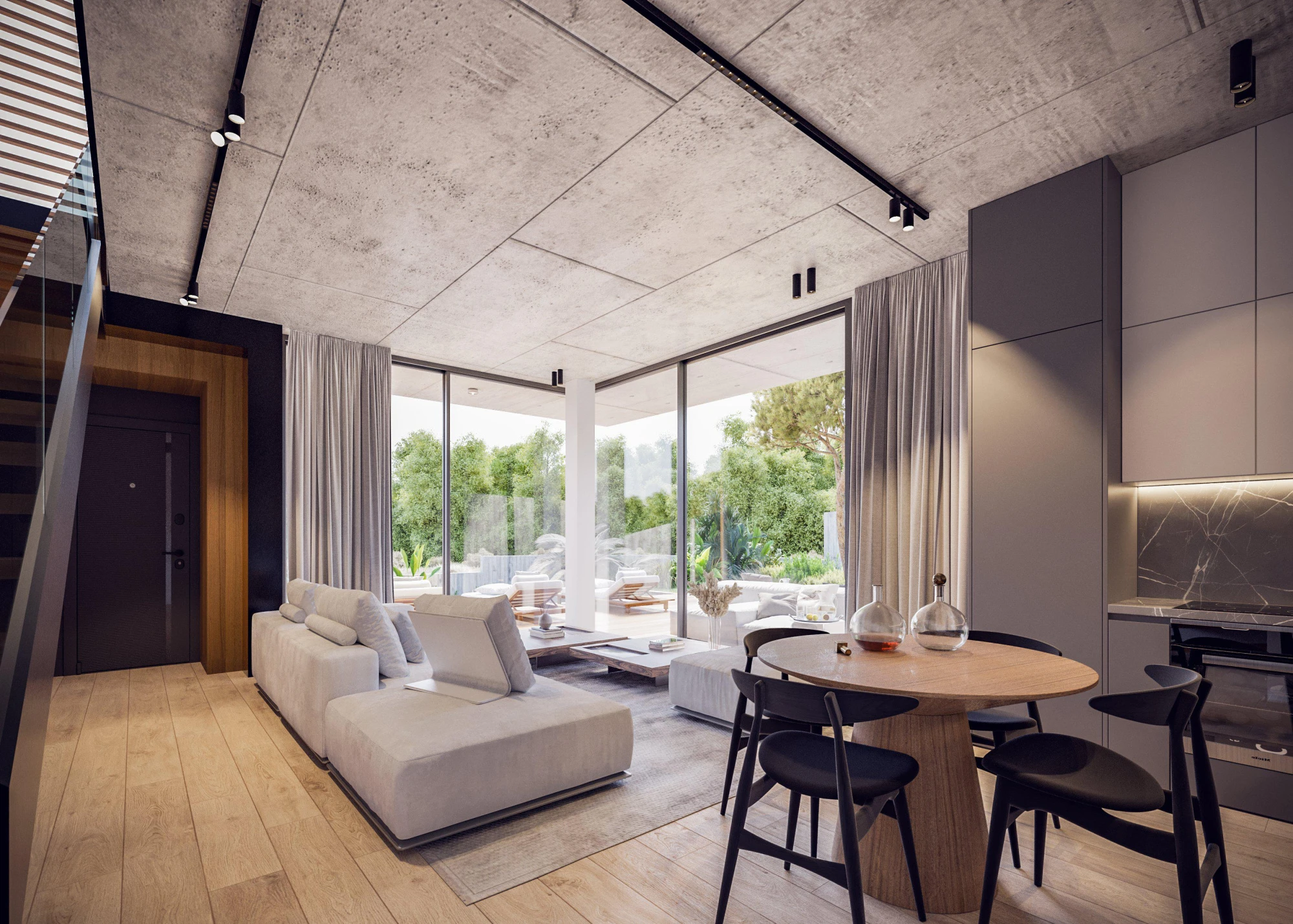 Современный комплекс вилл с бассейнами и садами, Хлорака, Кипр