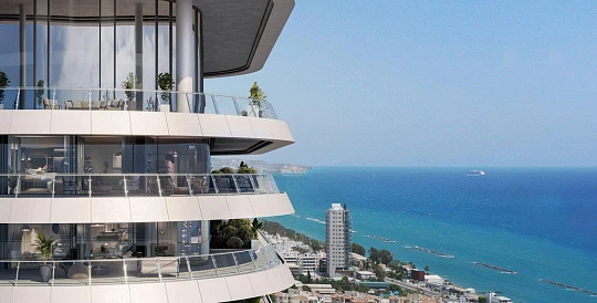 Новая высотная резиденция с бассейнами в 200 метрах от моря, Гермасогейя, Кипр