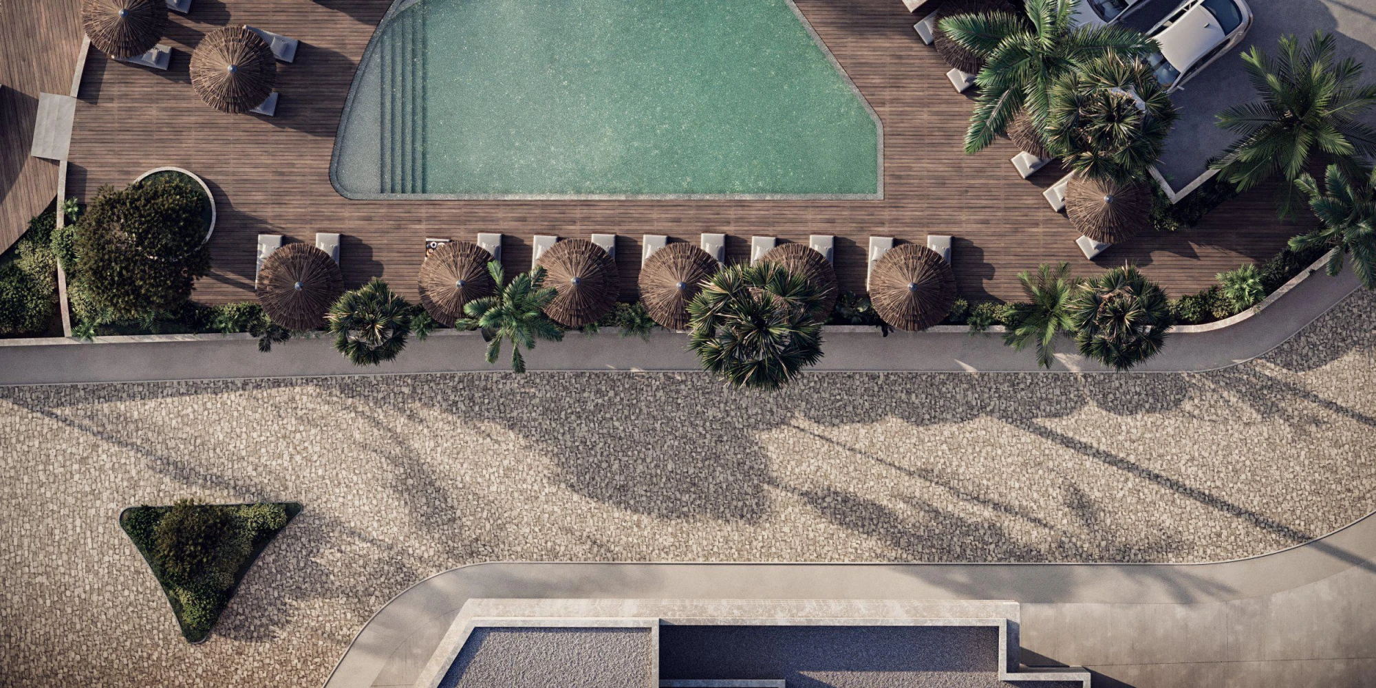 Жилой комплекс с садом и видом на город, море и бассейн, Паралимни, Кипр