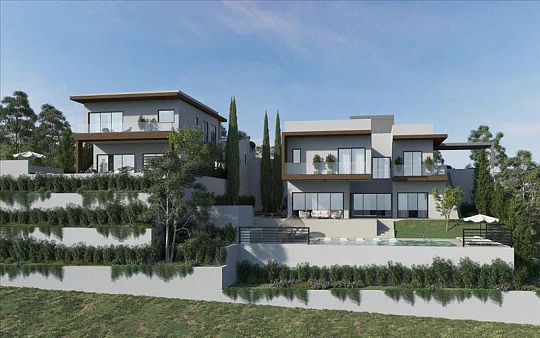 Новый комплекс вилл с бассейнами и садами недалеко от моря, в центре Лимассола, Кипр