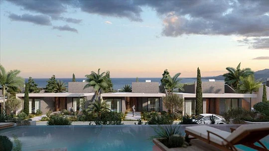 Новая резиденция с бассейнами, пляжным клубом и спа на первой линии у моря, Эсентепе, Северный Кипр