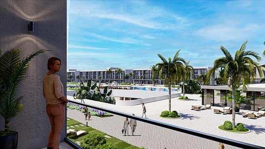 Новая резиденция премиум класса с бассейнами, спа-центром и детским клубом в 600 метрах от моря, Боаз, Северный Кипр