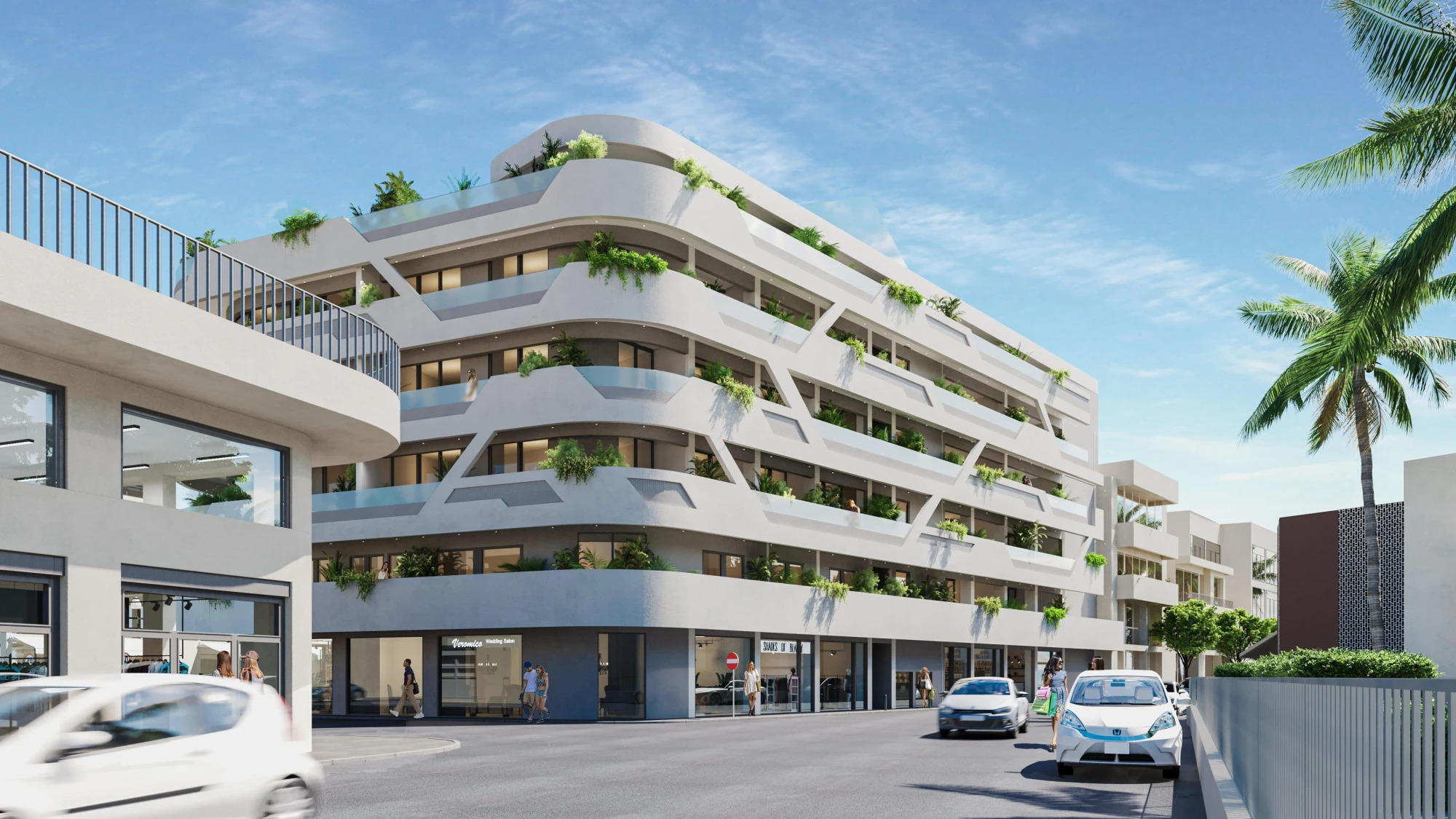 Жилой комплекс в центре города, с магазинами и садом на крыше, Ларнака, Кипр Жилой комплекс в центре города, с магазинами и садом на крыше, Ларнака, Кипр