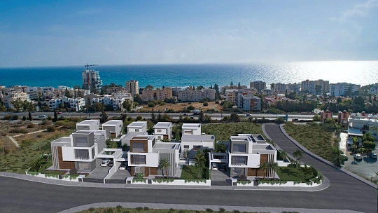 Современные высококачественные виллы с видом на море в Агиос Тихонасе, Лимассол, Кипр