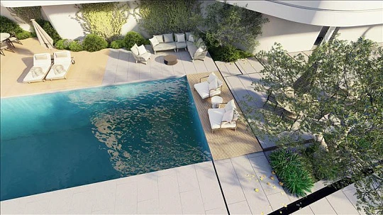 Новая резиденция с бассейном и конференц-залом в престижном районе Пафоса, Кипр